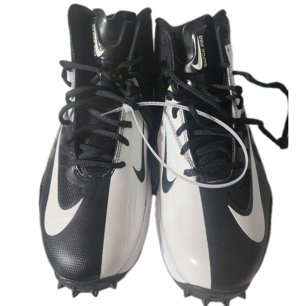 New Nike Vapor Pro 3/4 Destroyer Football Shoes Black White 527879-011